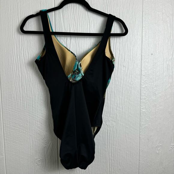 Miraclesuit Size 10 One Piece Tummy Control Bundle Seaglass Escape Night Large - Picture 16 of 16